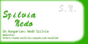 szilvia nedo business card