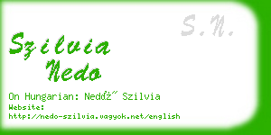 szilvia nedo business card